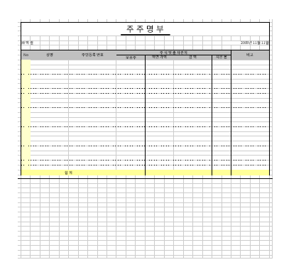 주주명부 주주명부